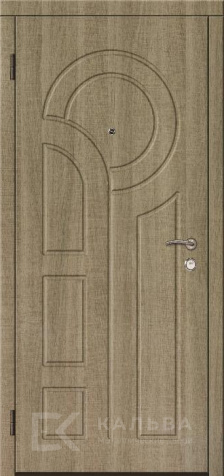 Фото №2 «Черная стальная дверь с молотком внутри дуб сонома №32»