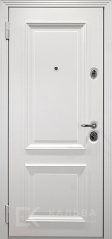 Фото №2 «Входная дверь бордо с кованым узором белая классика внутри №3»