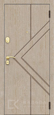 Фото «Металлическая тёмная филёнка внутри светлая МДФ геометрия №36»