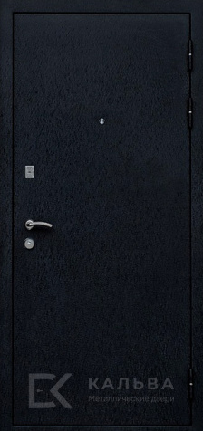 Фото «Комбинированная металлическая дверь чёрный антик внутри шоколадная МДФ для квартиры №53»